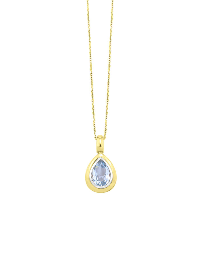 Prachtige druppelvormige hanger met ankerketting 