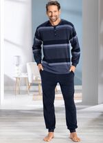 Badstof pyjama met knoopsluiting 