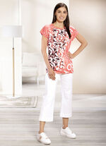 Shirt met zilverkleurige flatlocknaden 