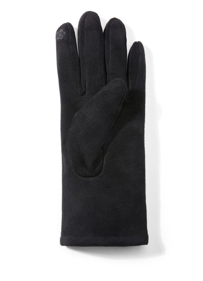 Handschoen met elegante, sprankelende glitterapplicaties 