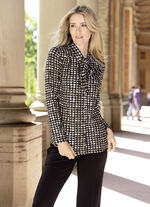 Blouse met pied-de-poulemotief 