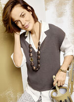 Trui met verlaagde schouders TAUPE