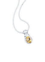 Hanger met echte citrien en synthetische zirkonia 