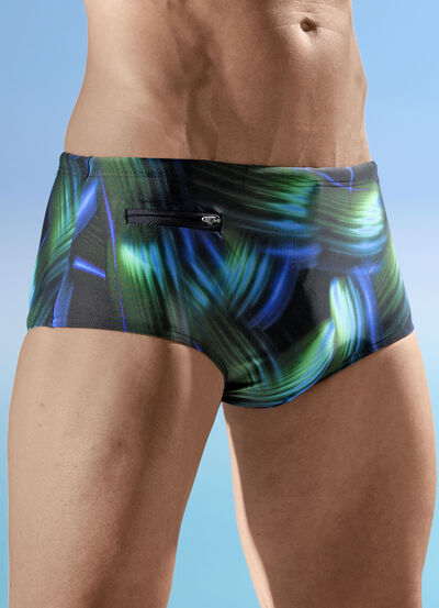 Schwab zwembroek in een hogere slipvorm, all-over design 