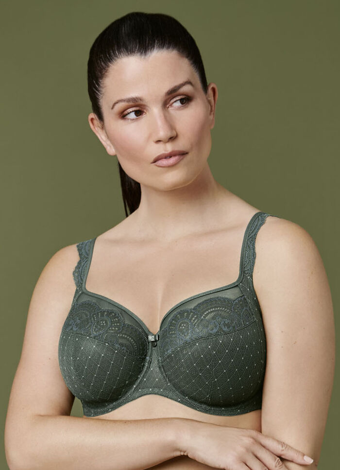 Rosa Faia beugelbh met elastische kant 