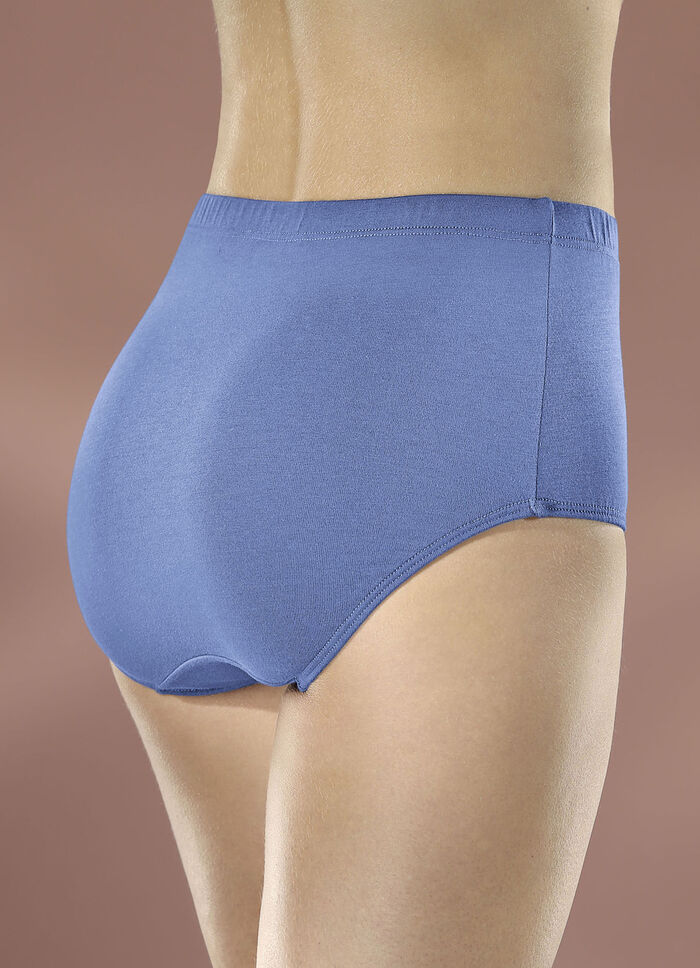 Set van vijf slips met elastische band 3X AZURBLAU, 2X WEISS