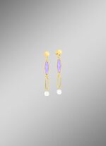 Sieradenset, 3-delig, van messing met kristalstenen 