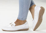 ELENA EDEN pantoffels met metalen sieraden WIT