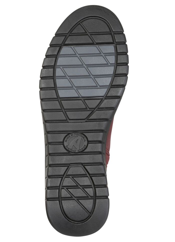 ELENA EDEN, comfortabele dames enkellaarsjes, breedte H, met uitneembaar voetbed BORDEAUX