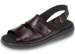 Comfortabele herensandalen, breedte K, met uitneembaar voetbed 
