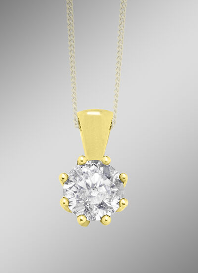 Fonkelende hanger met diamant 