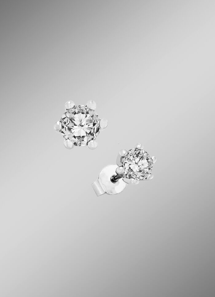 Solitaire oorknopjes met diamanten 