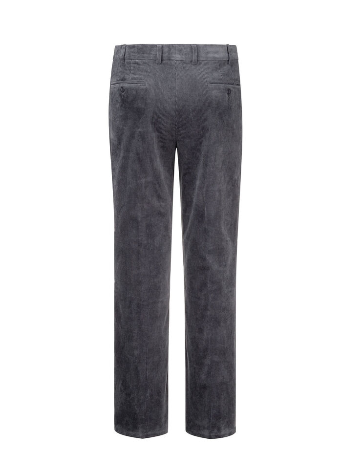 Corduroy broek met elastische tailleband in 3 kleuren GRAFIET