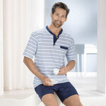 Set: pyjama + shorty met knoopsluiting 