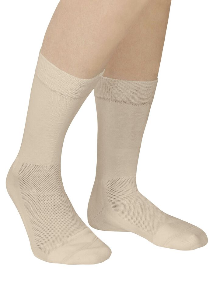 Twee stuks comfortabele kniekousen of sokken BEIGE