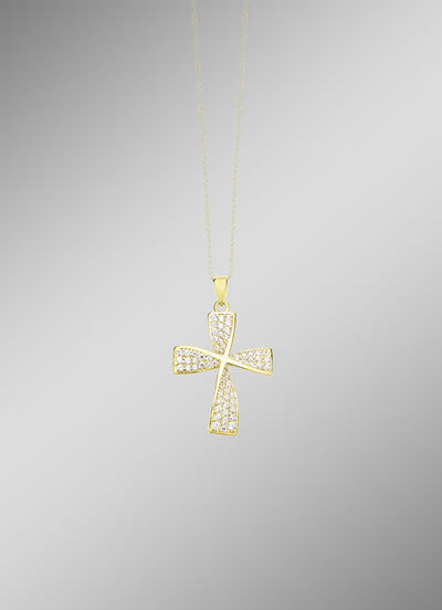 Prachtige kruishanger met zirkonia 