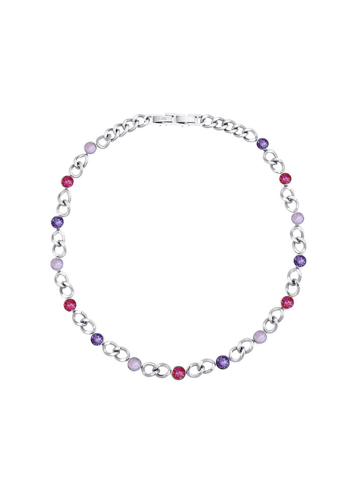 Ketting met roze kristallen 