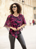 Poncho tuniek met geïntegreerde top 