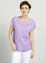 Shirt met modieuze uitsparingen 