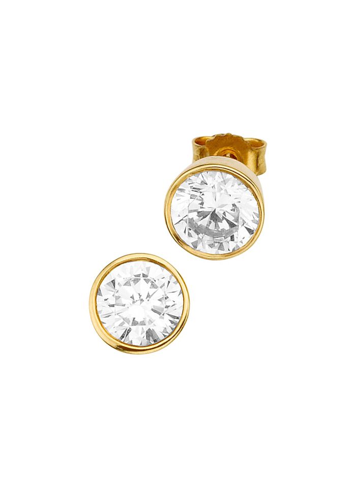 Oorbellen met synth. zirkonia 