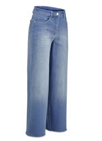 Jeans met modieuze beenwijdte JEANSBLAUW
