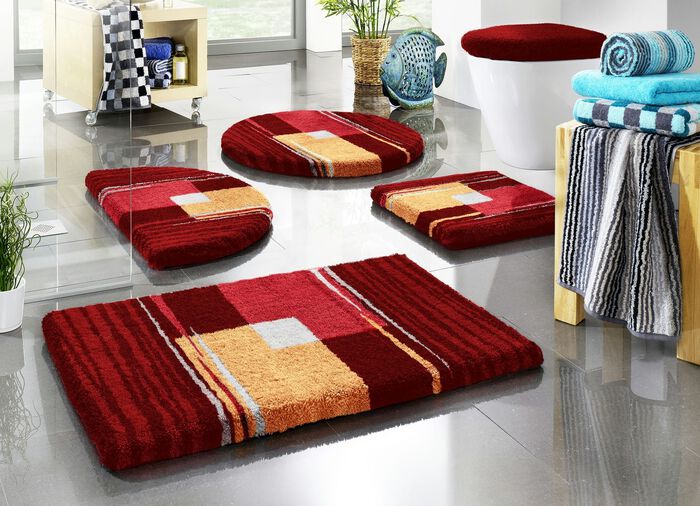 Badmattenset met antislip-onderkant LICHTGRIJS M.