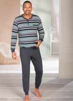 Set van twee pyjama's met knoopsluiting en manchetten 