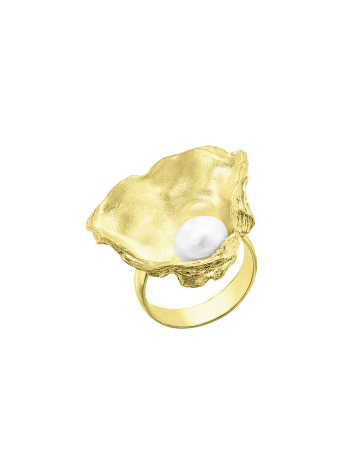 Damesring met zoetwaterparel 