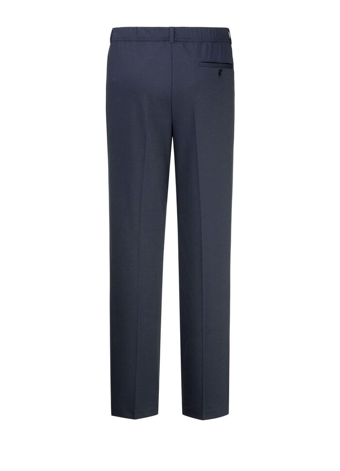 Superstretch slip-on broek “Klaus Models” in 4 kleuren MARINE GEMÊLEERD