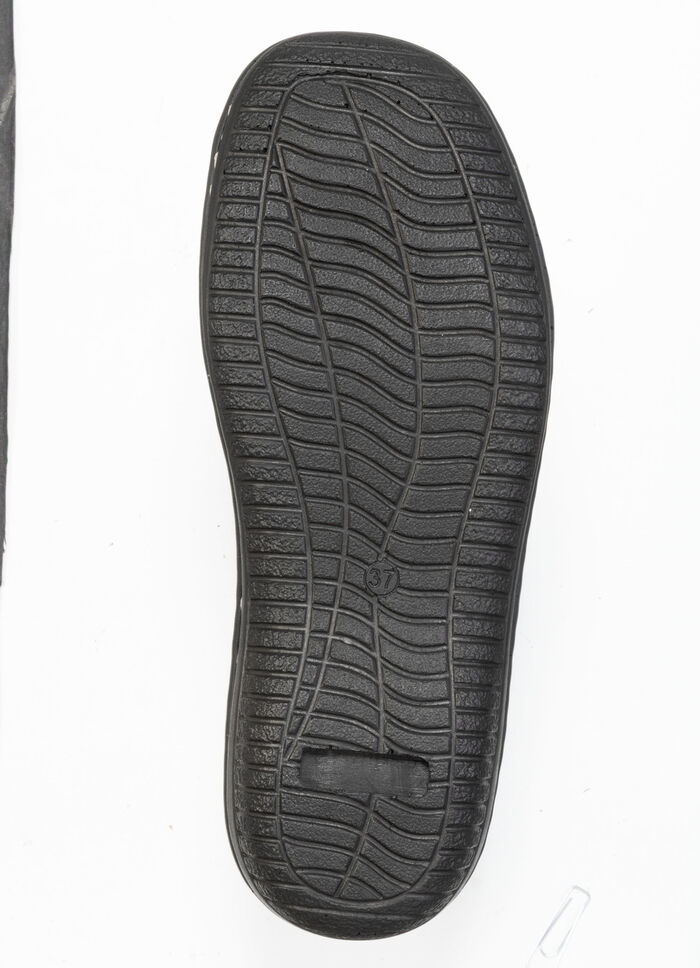 ELENA EDEN, klassieke damespantoffels, breedte G, met uitneembaar voetbed BORDEAUX-ZWART