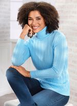 Pullover met een rekbare structuur LICHTBLAUW