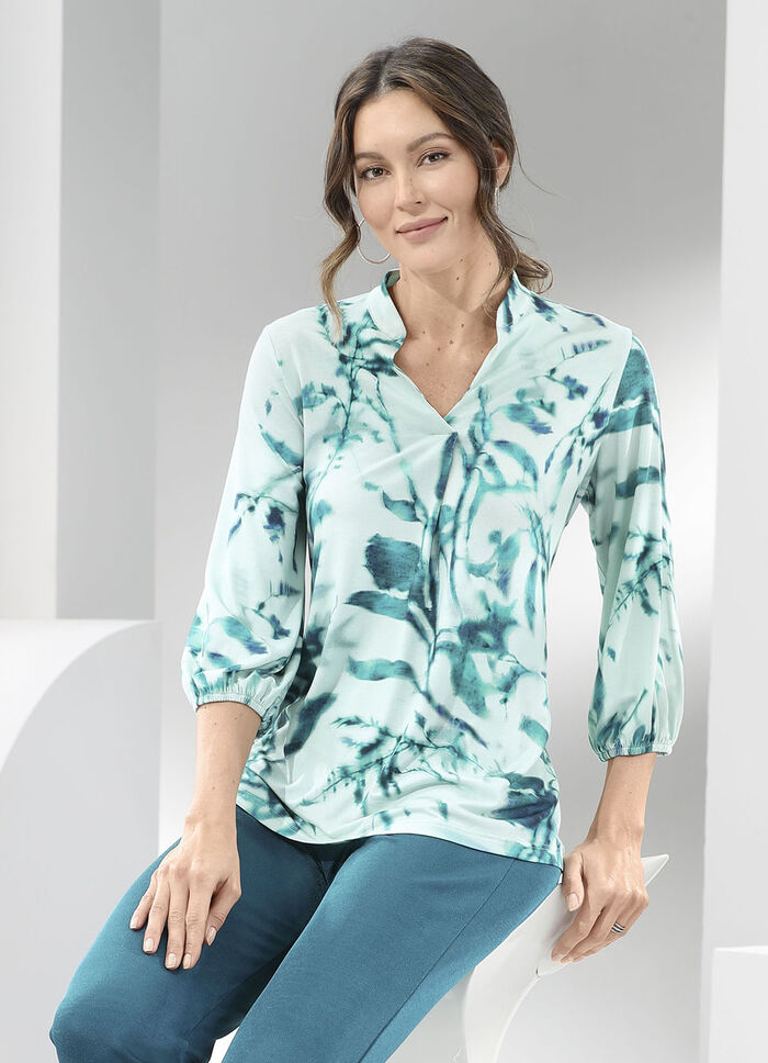 Shirt tuniek met briljante kleurenprint 