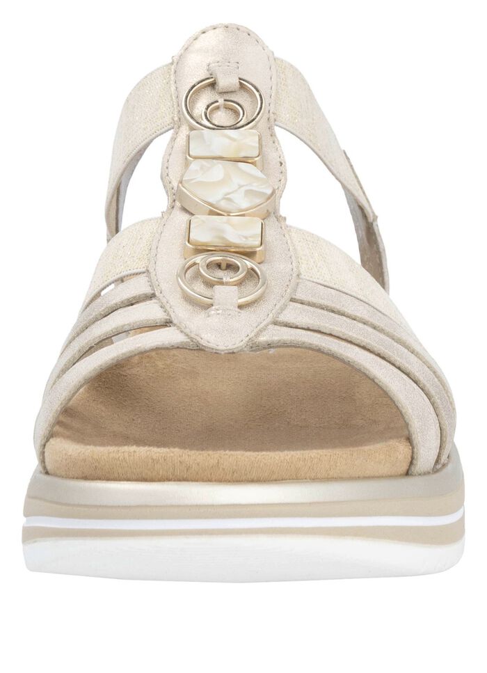 Remonte sandaal met bandjes en metalen decoratie 