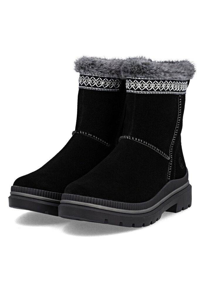 Remonte, gevoerde dames enkellaarsjes, winterschoenen, breedte G, met lamsvacht 