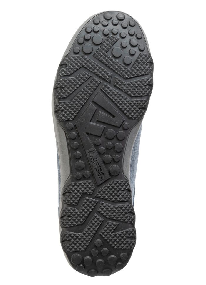 Waldl&auml;ufer veterschoen van zacht su&egrave;deleer JEANSBLAUW