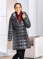 Korte jas met zijstiksels in de lengte 