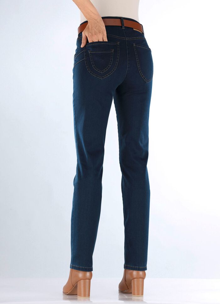 Jeans met verfijnde zakken 
