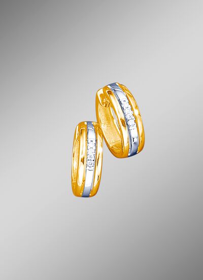 Creoolse klapoorbellen met briljanten 