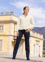 Blouse met ruche rand 