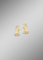 Chique creolen in twee kleuren met zirkonia 