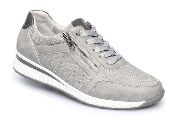 Comfort sneakers met extra imitatiebont binnenzool GRAU