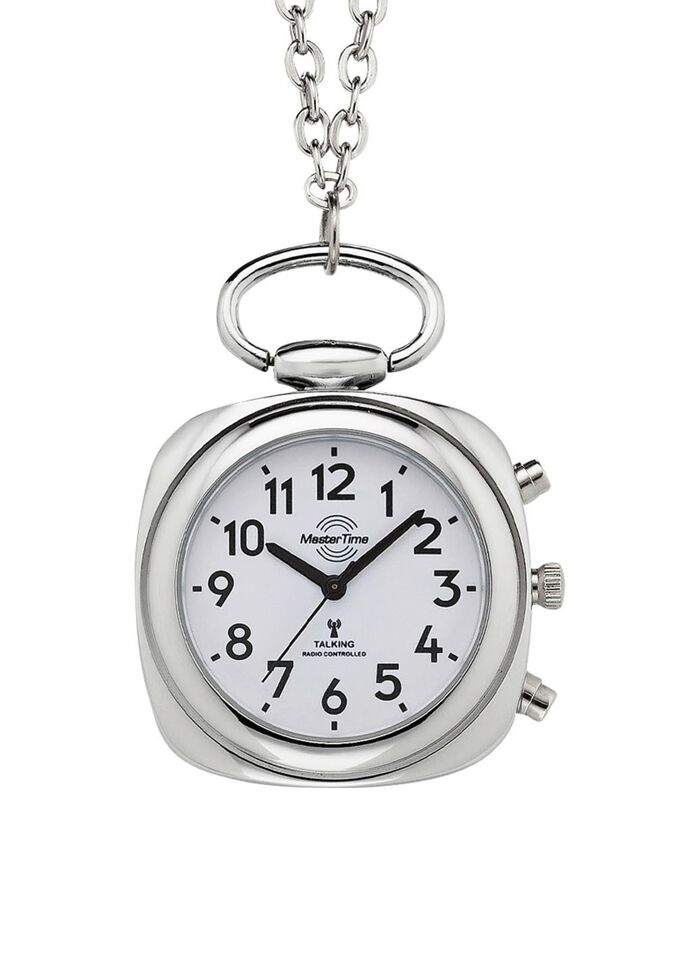 Radiogestuurde hangklok met spreektijdaankondiging met &eacute;&eacute;n druk op de knop 