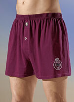 Vierpack boxershorts, effen met printmotief 