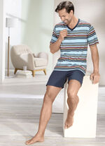 Set van twee shortys in een gestreept ontwerp met een V-hals 