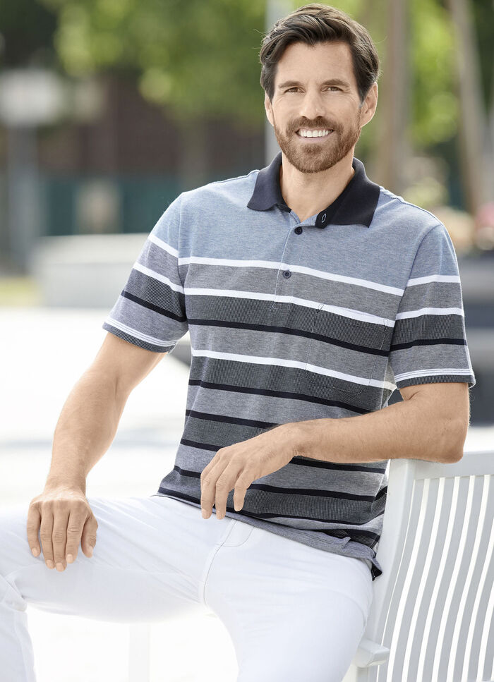 Poloshirt met kleine zijsplitten 