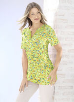 Lang shirt met decoratief lint in 2 kleuren PISTAZIE