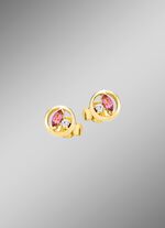 Oorstekers met edelstenen en synthetische zirkonia 