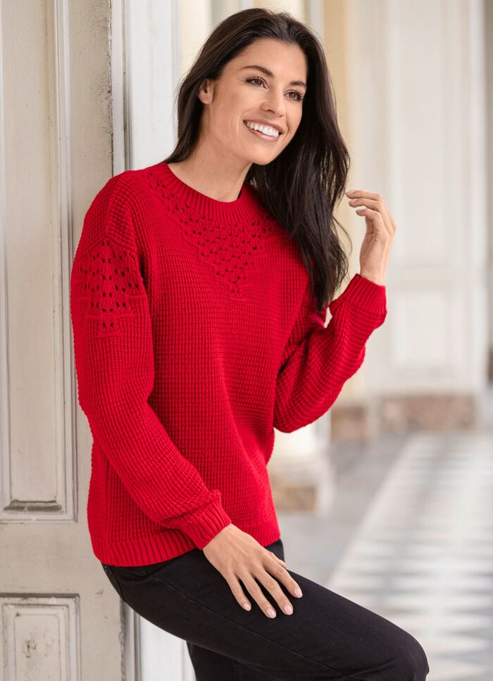 Trui met structuurpatroon 