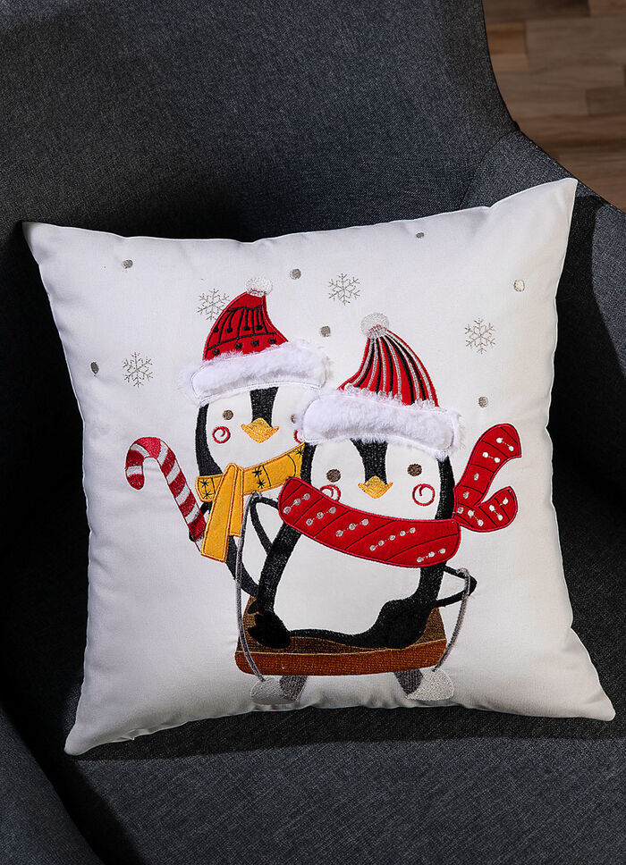 Kussensloop pinguïns met ritssluiting 