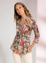 Blousetuniek met opstaande kraag 